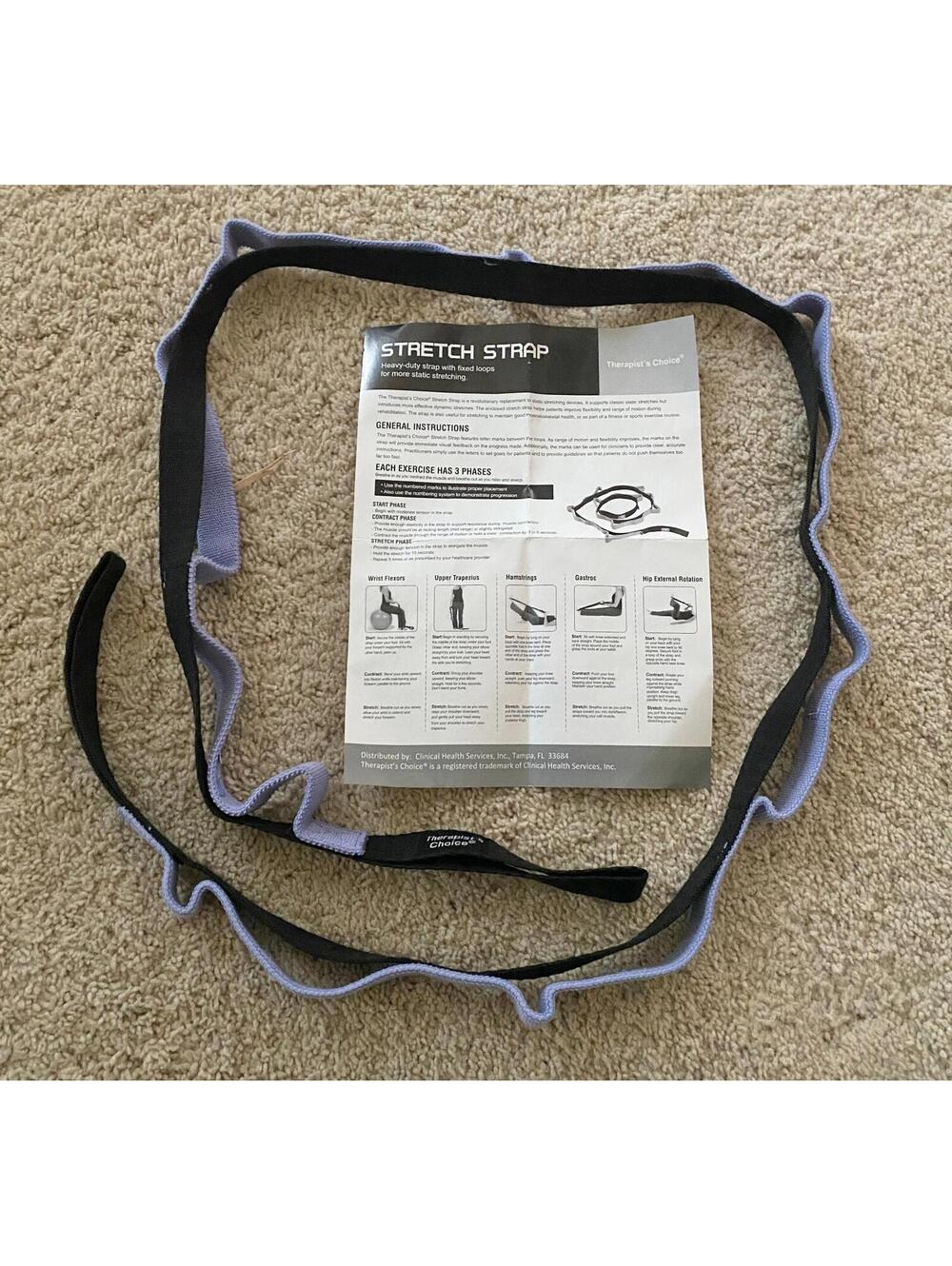 NEW Therapist’s Choice Stretch Strap for PNF Stretching in Light Purple